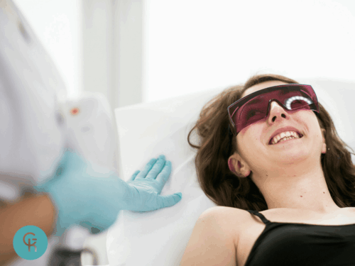 Kobieta podczas zabiegu