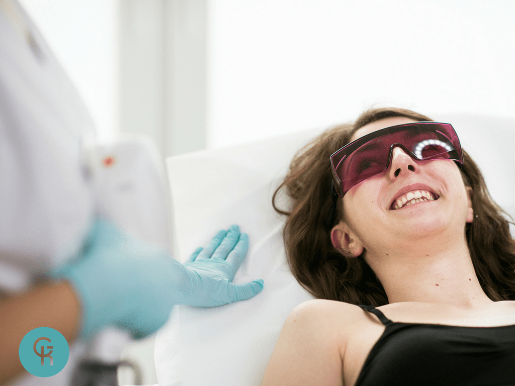 Kobieta podczas zabiegu